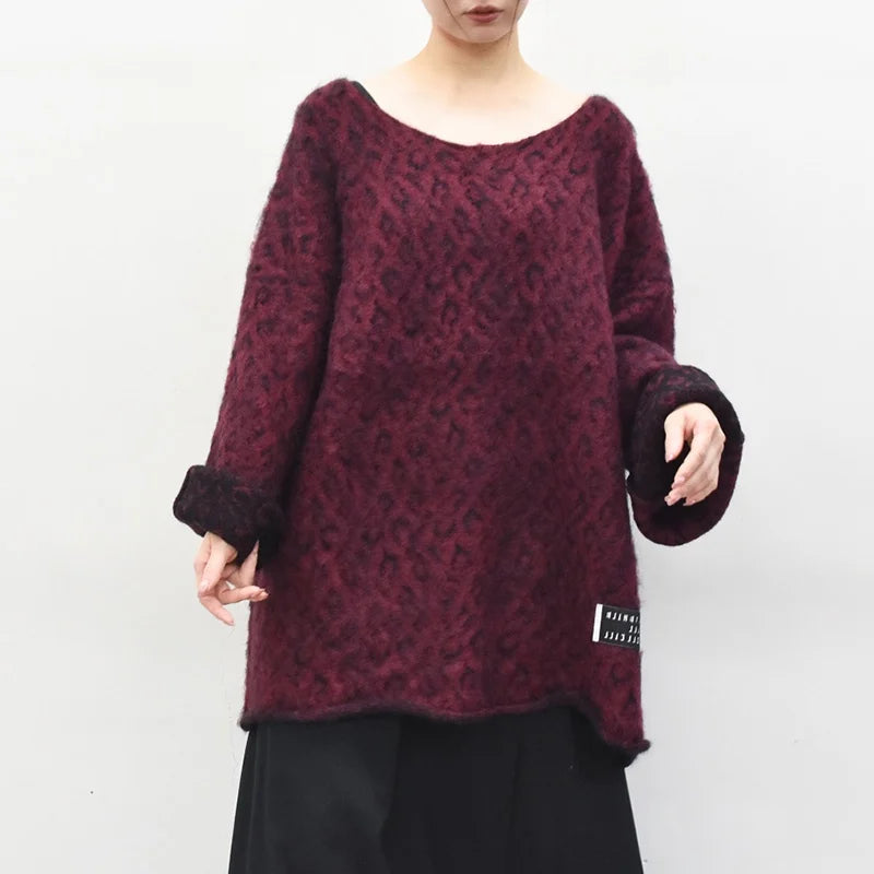 JUVENILE HALL ROLLCALL / 1956 KID MOHAIR LEO PULLOVER - DARK RED