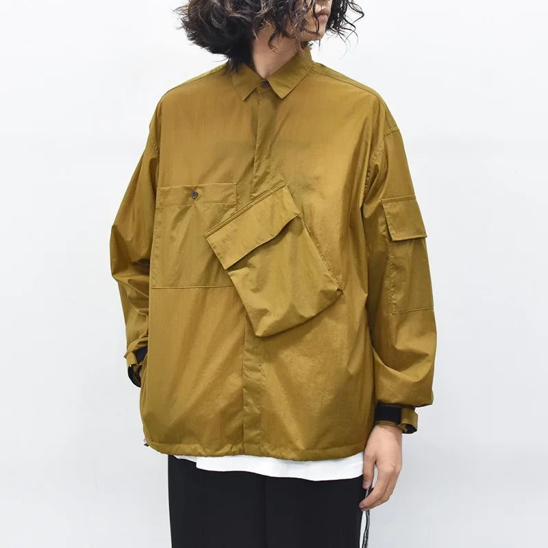 THE JEAN PIERRE / Shell Nylon Shirt - BROWN