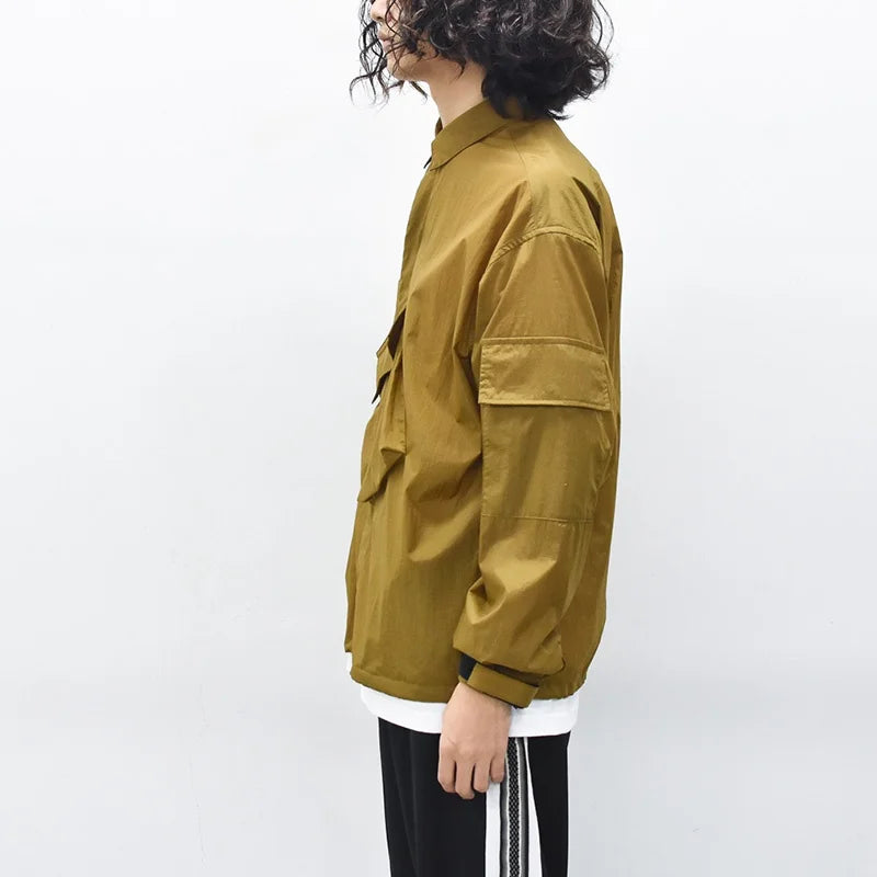 THE JEAN PIERRE / Shell Nylon Shirt - BROWN