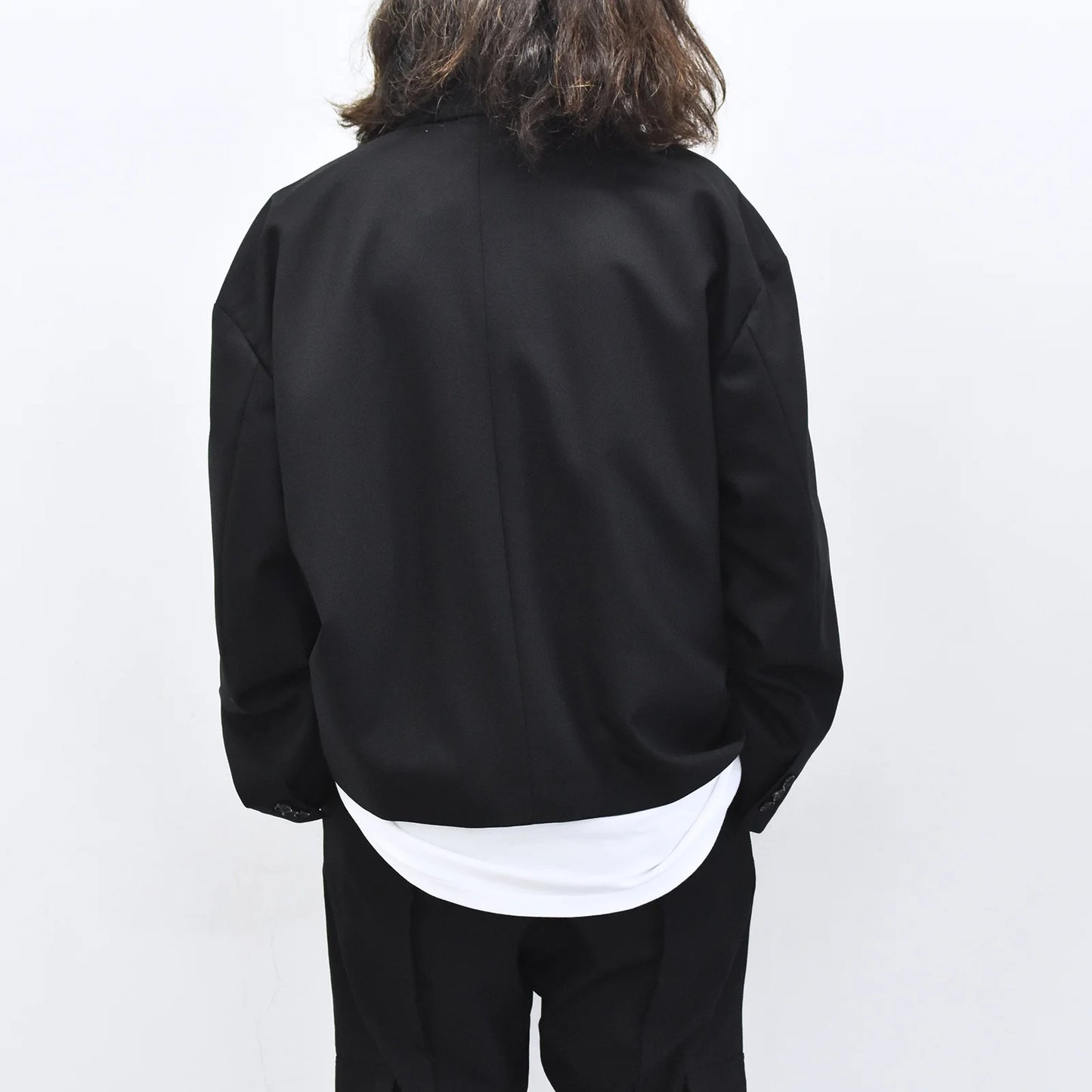 THE JEAN PIERRE / Tear Off Double Jacket - BLACK
