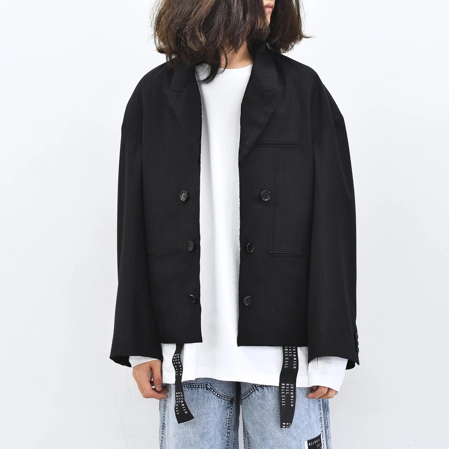 THE JEAN PIERRE / Tear Off Double Jacket - STRIPE
