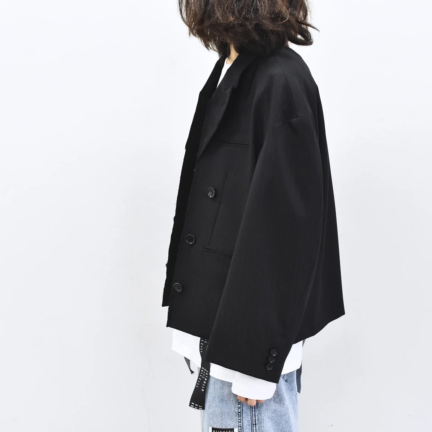 THE JEAN PIERRE / Tear Off Double Jacket - STRIPE