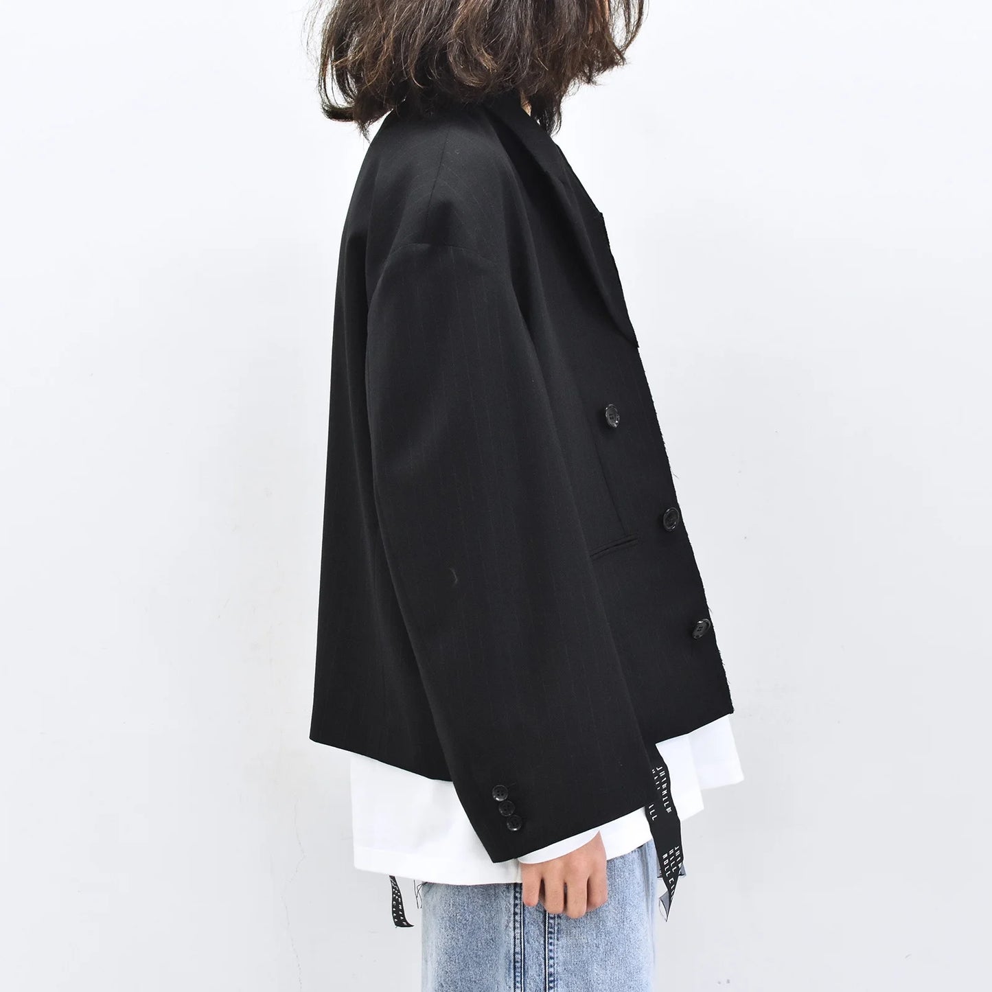 THE JEAN PIERRE / Tear Off Double Jacket - STRIPE