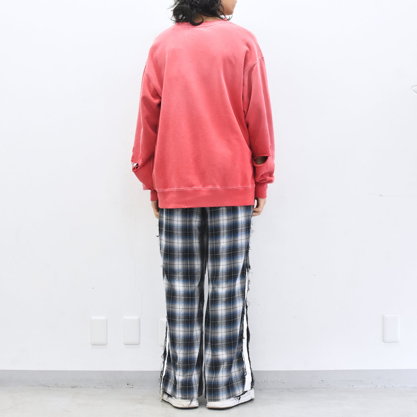 THE JEAN PIERRE / 3Tuck Easy Plaid Trouser - BLUE