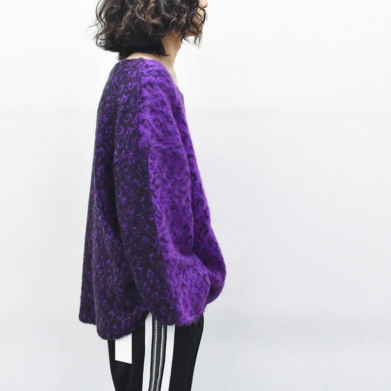 JUVENILE HALL ROLLCALL / 1956 KID MOHAIR LEO PULLOVER - PURPLE