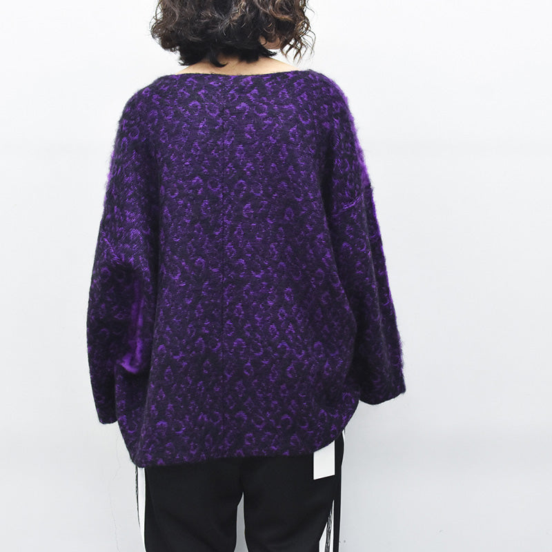 JUVENILE HALL ROLLCALL / 1956 KID MOHAIR LEO PULLOVER - PURPLE