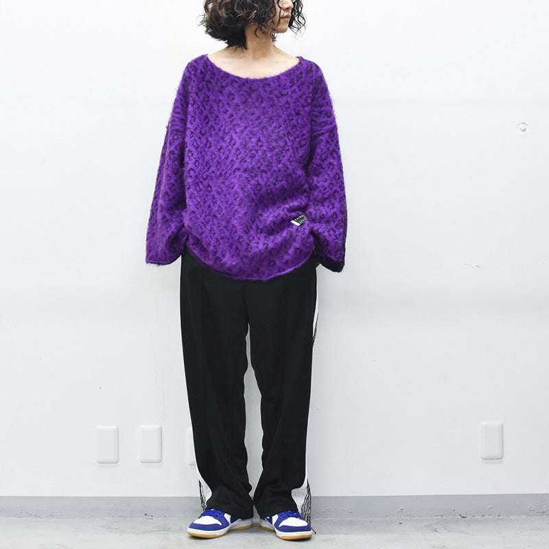 JUVENILE HALL ROLLCALL / 1956 KID MOHAIR LEO PULLOVER - PURPLE