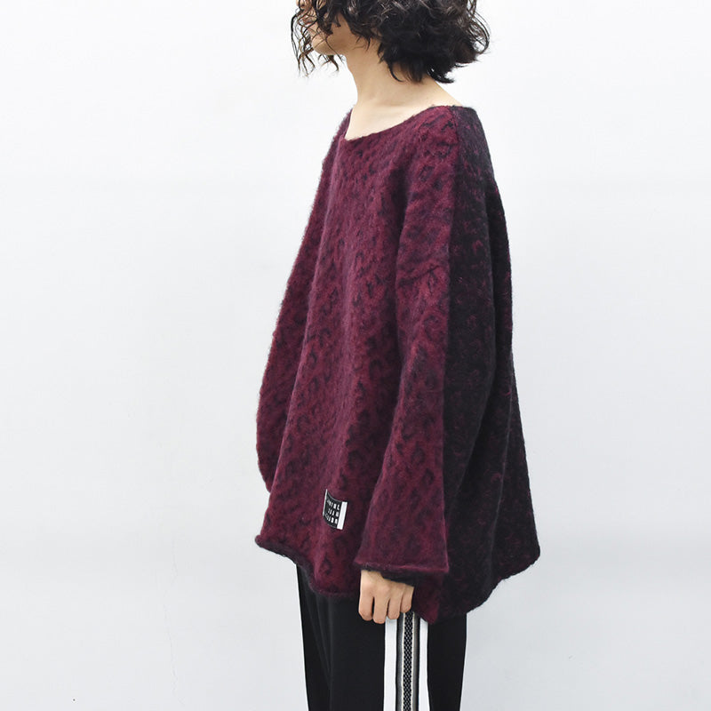 JUVENILE HALL ROLLCALL / 1956 KID MOHAIR LEO PULLOVER - DARK RED