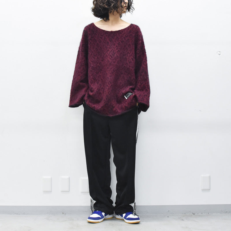JUVENILE HALL ROLLCALL / 1956 KID MOHAIR LEO PULLOVER - DARK RED