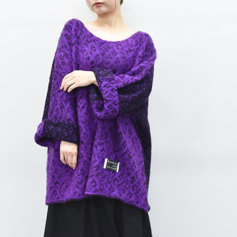 JUVENILE HALL ROLLCALL / 1956 KID MOHAIR LEO PULLOVER - PURPLE