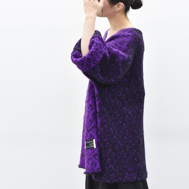 JUVENILE HALL ROLLCALL / 1956 KID MOHAIR LEO PULLOVER - PURPLE