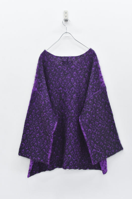 JUVENILE HALL ROLLCALL / 1956 KID MOHAIR LEO PULLOVER - PURPLE