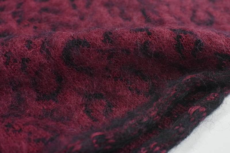 JUVENILE HALL ROLLCALL / 1956 KID MOHAIR LEO PULLOVER - DARK RED
