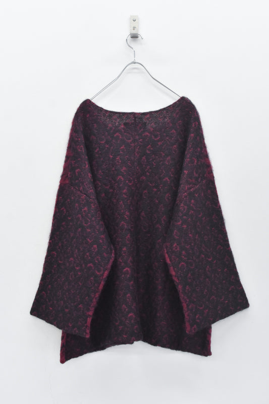 JUVENILE HALL ROLLCALL / 1956 KID MOHAIR LEO PULLOVER - DARK RED