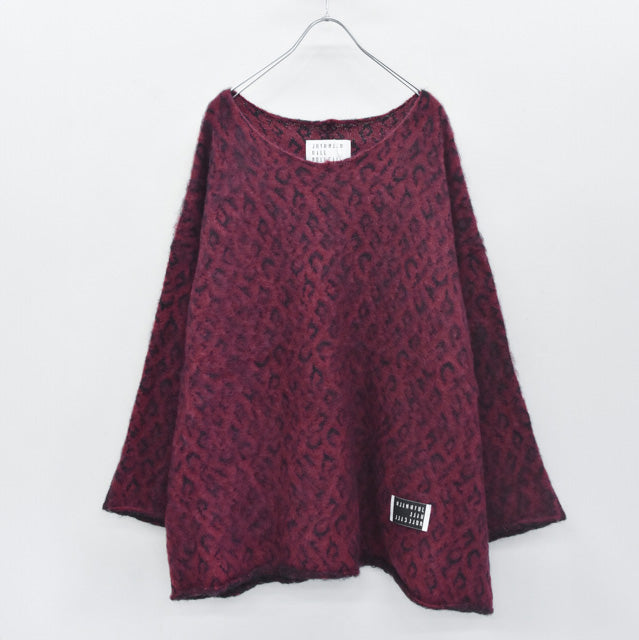 JUVENILE HALL ROLLCALL / 1956 KID MOHAIR LEO PULLOVER - DARK RED