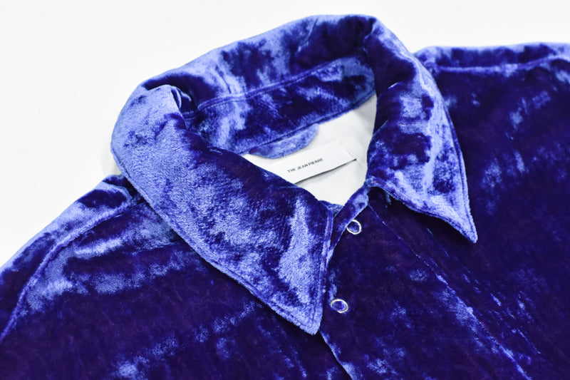 THE JEAN PIERRE / 60's Sleeping Chambray Velvet Shirts - PURPLE BLUE