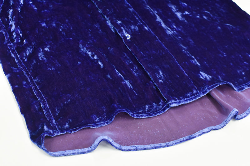 THE JEAN PIERRE / 60's Sleeping Chambray Velvet Shirts - PURPLE BLUE
