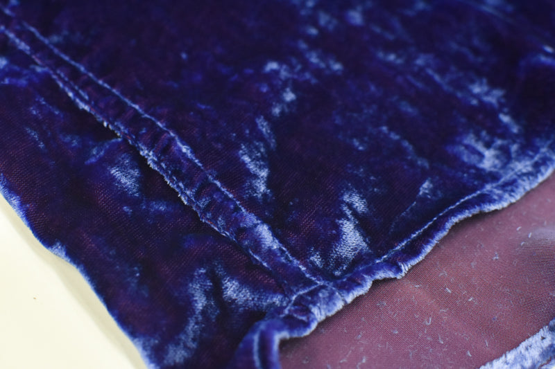 THE JEAN PIERRE / 60's Sleeping Chambray Velvet Shirts - PURPLE BLUE