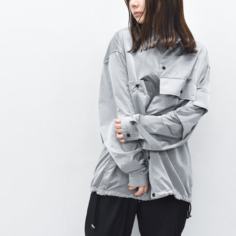 THE JEAN PIERRE / French Military Nylon Shirt - ICE GRAY