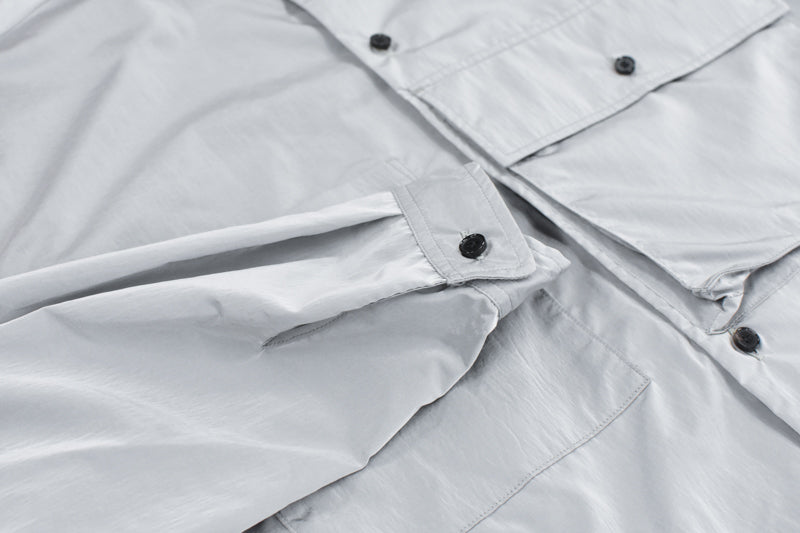 THE JEAN PIERRE / French Military Nylon Shirt - ICE GRAY