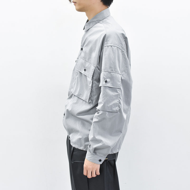 THE JEAN PIERRE / French Military Nylon Shirt - ICE GRAY