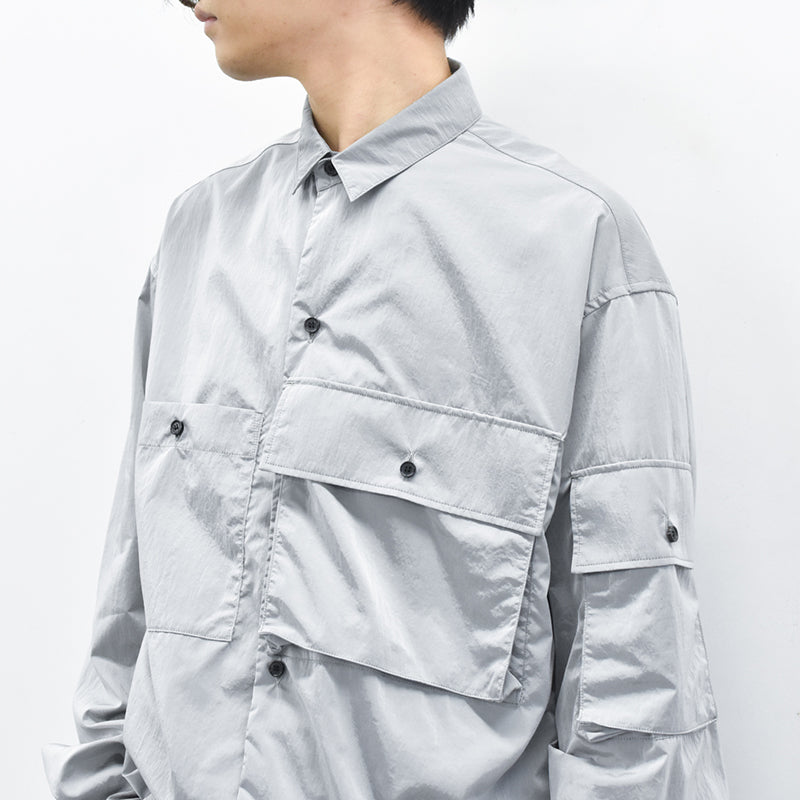 THE JEAN PIERRE / French Military Nylon Shirt - ICE GRAY