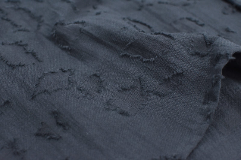 THE JEAN PIERRE / Grunge Jacquard Manette CPO Shirts - INK BLACK