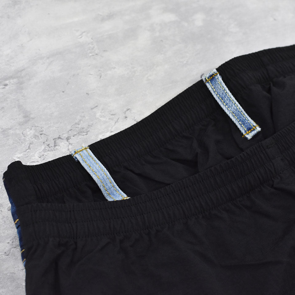 BODYSONG. / REMODELED DENIM FRONT + LAYERED TRAINING PT