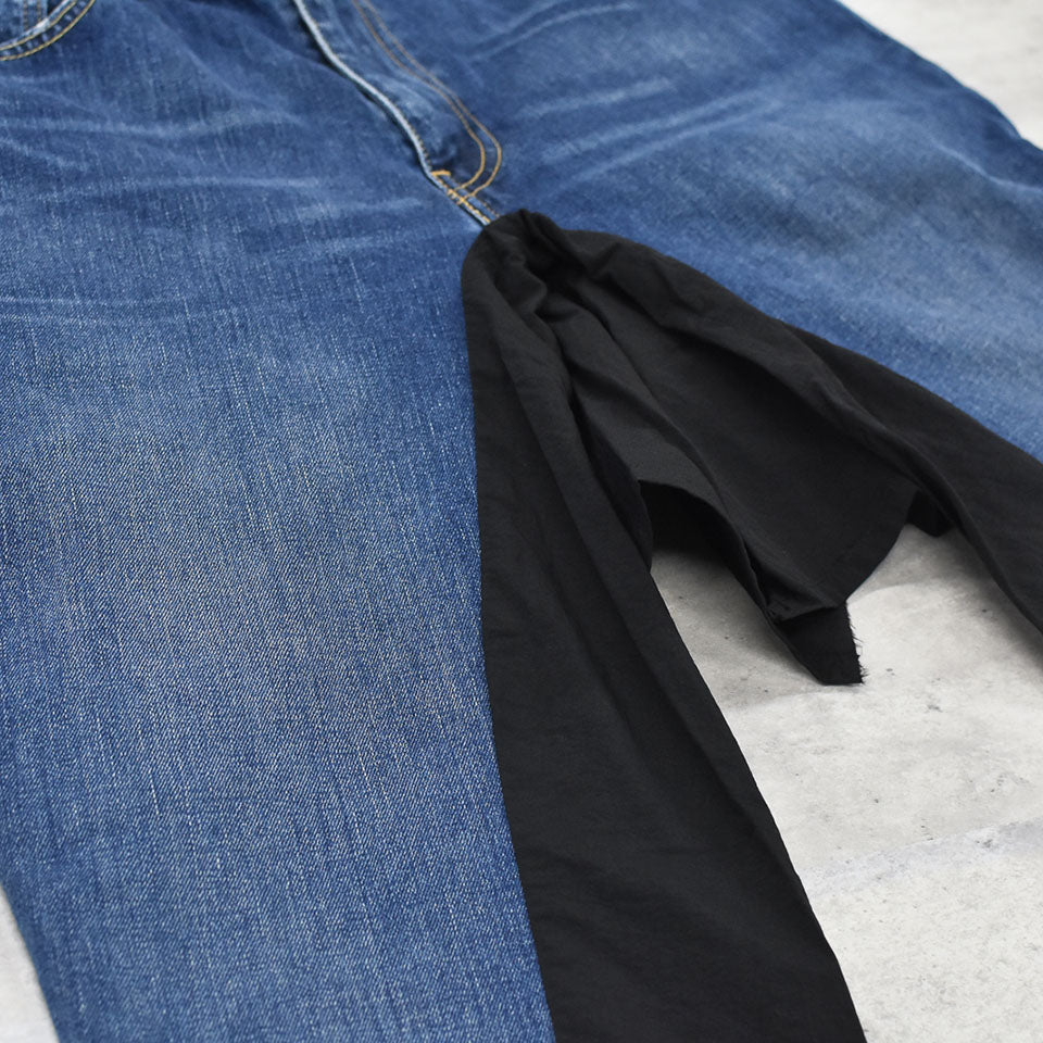 BODYSONG. / REMODELED DENIM FRONT + LAYERED TRAINING PT