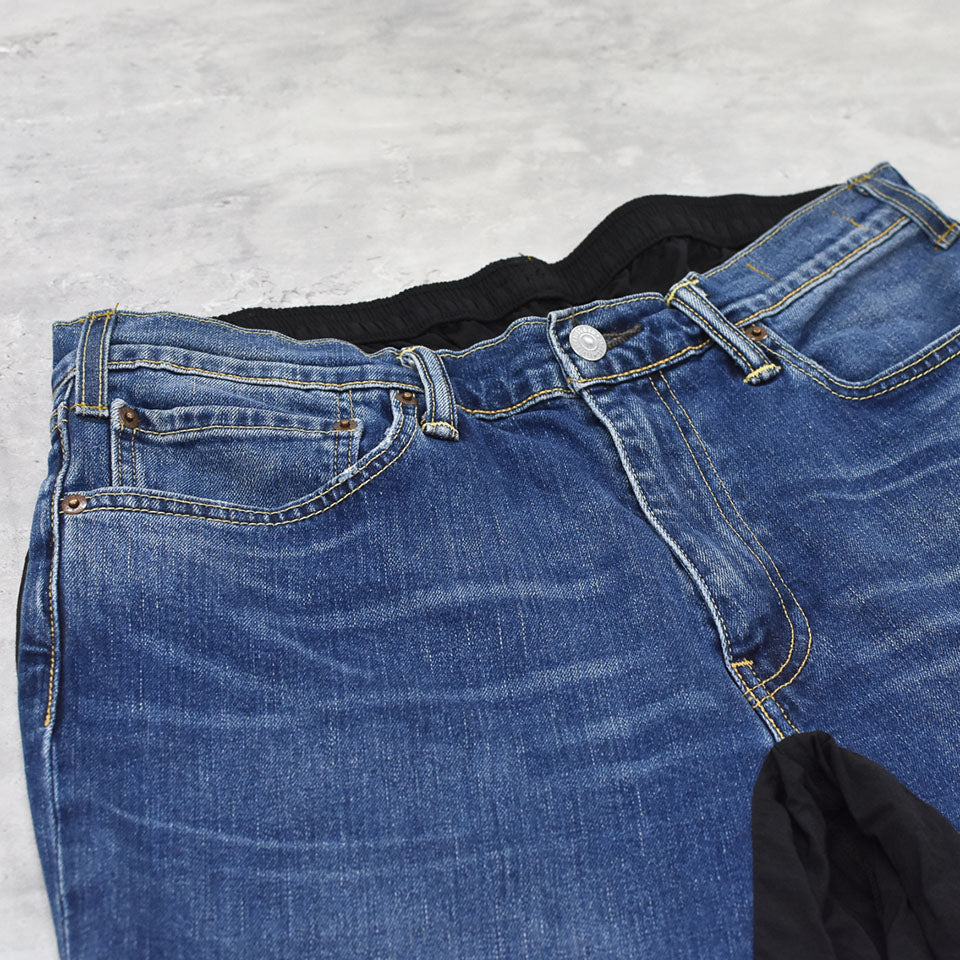 BODYSONG. / REMODELED DENIM FRONT + LAYERED TRAINING PT