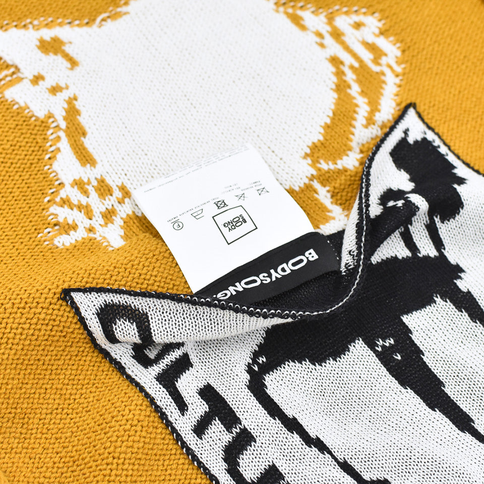 BODYSONG. / REVERSIBLE BALACLAVA SWEATER - ORANGE