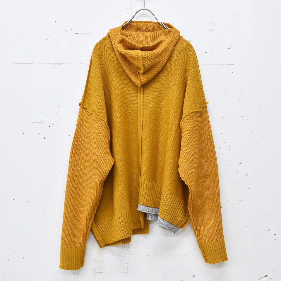 BODYSONG. / REVERSIBLE BALACLAVA SWEATER - ORANGE