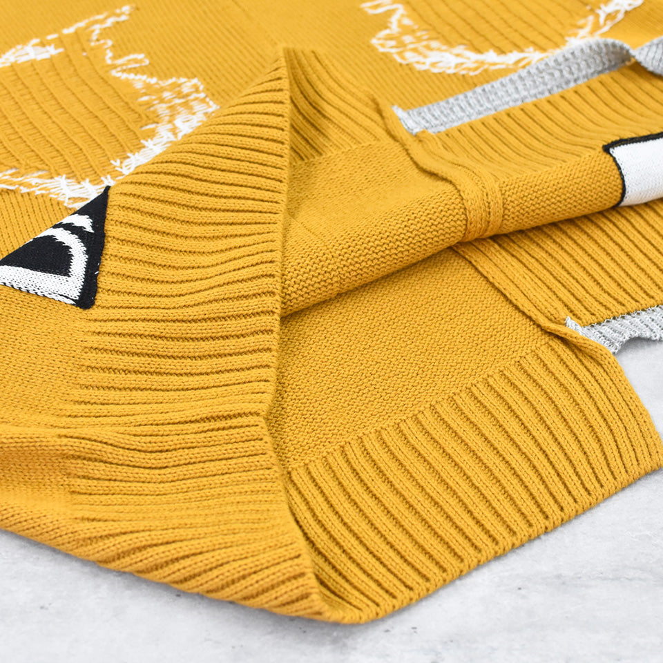 BODYSONG. / REVERSIBLE BALACLAVA SWEATER - ORANGE