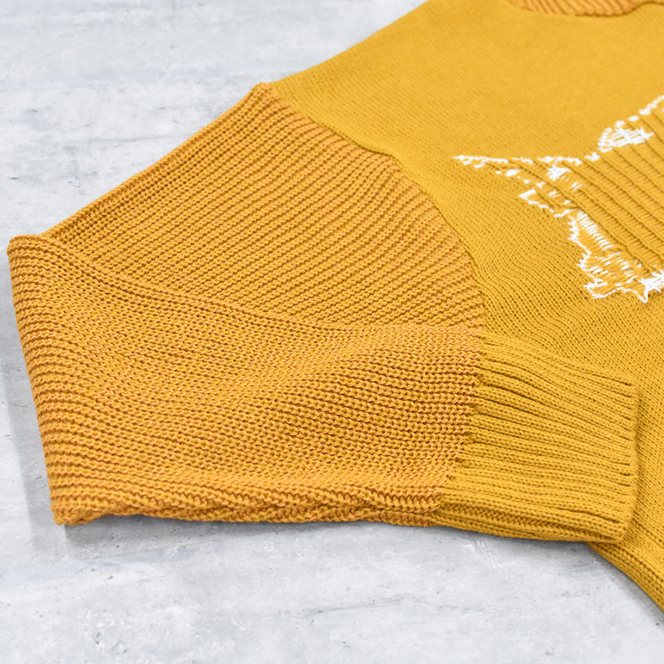 BODYSONG. / REVERSIBLE BALACLAVA SWEATER - ORANGE