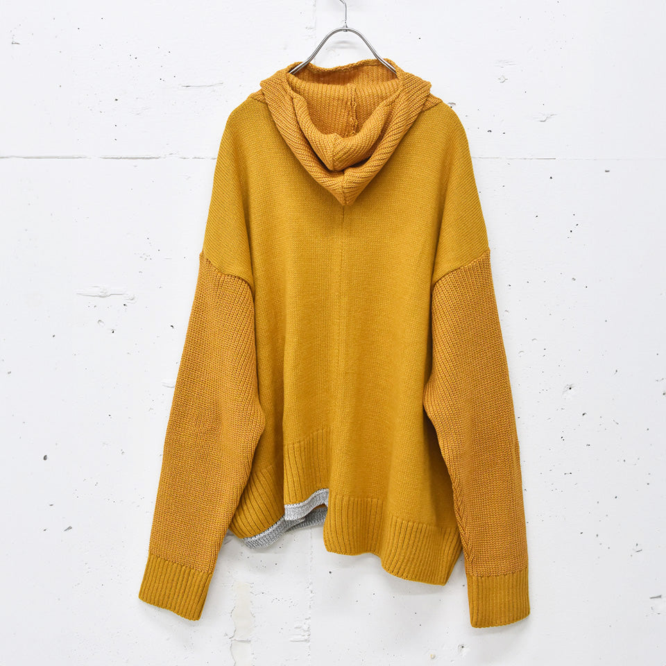 BODYSONG. / REVERSIBLE BALACLAVA SWEATER - ORANGE