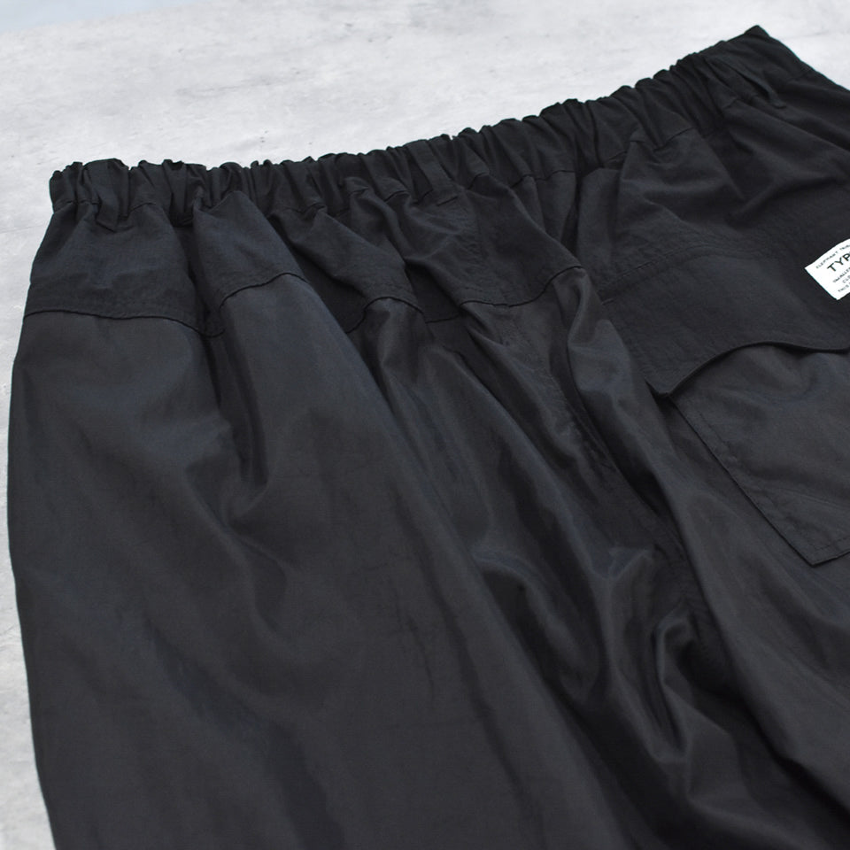 elephant TRIBAL fabrics / 3D Snow Camo Nylon Pants - BLACK