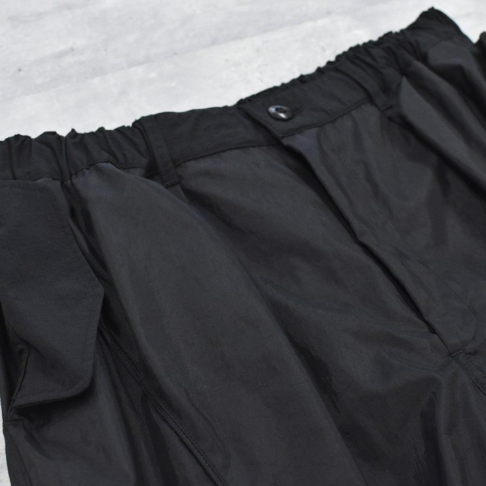 elephant TRIBAL fabrics / 3D Snow Camo Nylon Pants - BLACK