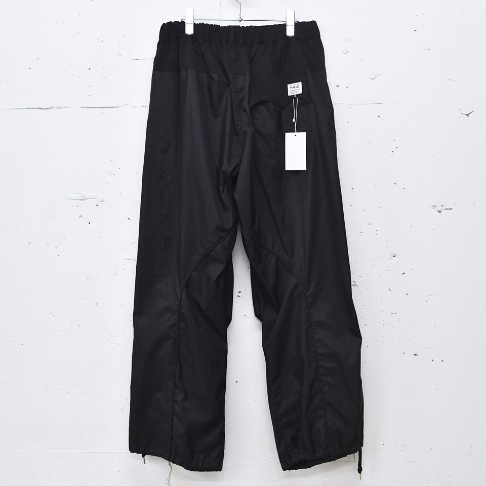 elephant TRIBAL fabrics / 3D Snow Camo Nylon Pants - BLACK