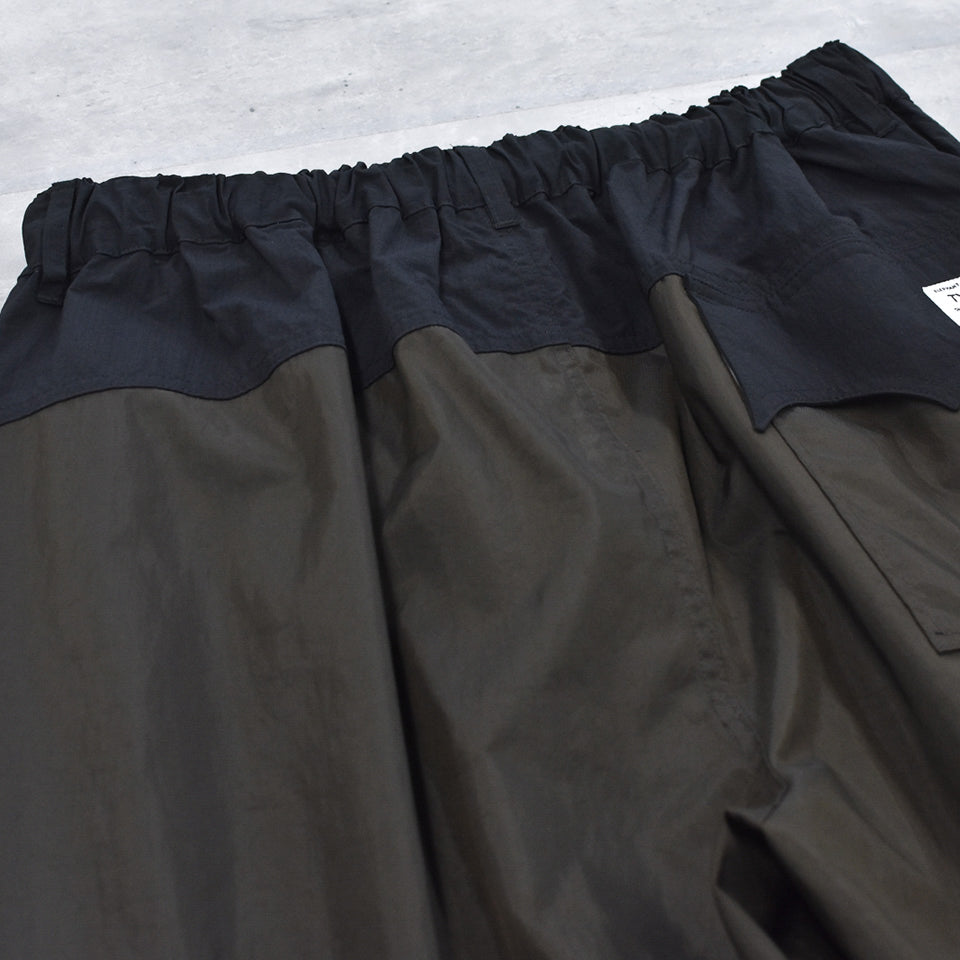 elephant TRIBAL fabrics / 3D Snow Camo Nylon Pants - BROWN