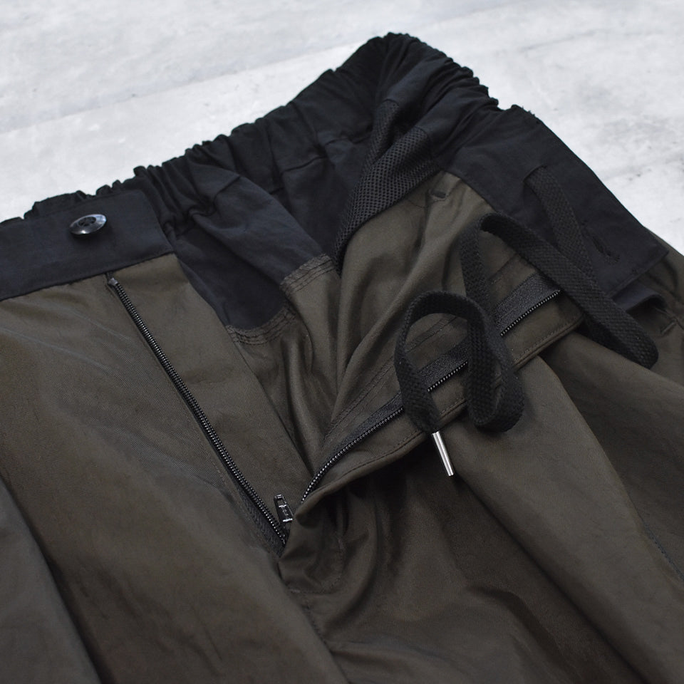 elephant TRIBAL fabrics / 3D Snow Camo Nylon Pants - BROWN