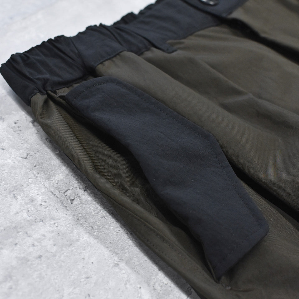 elephant TRIBAL fabrics / 3D Snow Camo Nylon Pants - BROWN