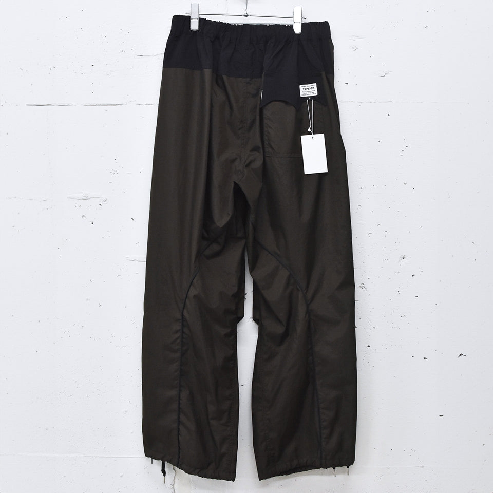 elephant TRIBAL fabrics / 3D Snow Camo Nylon Pants - BROWN