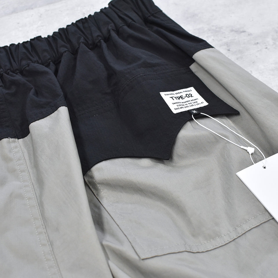 elephant TRIBAL fabrics / 3D Snow Camo Nylon Pants - COOL GRAY