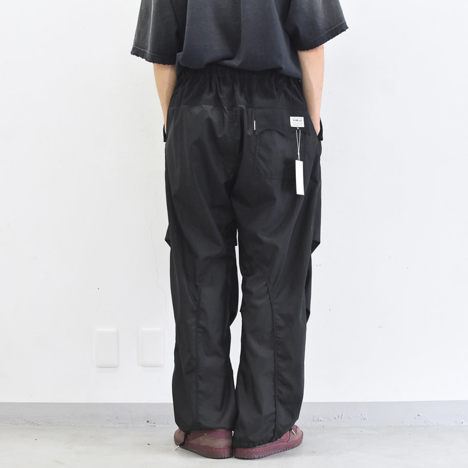 elephant TRIBAL fabrics / 3D Snow Camo Nylon Pants - BLACK