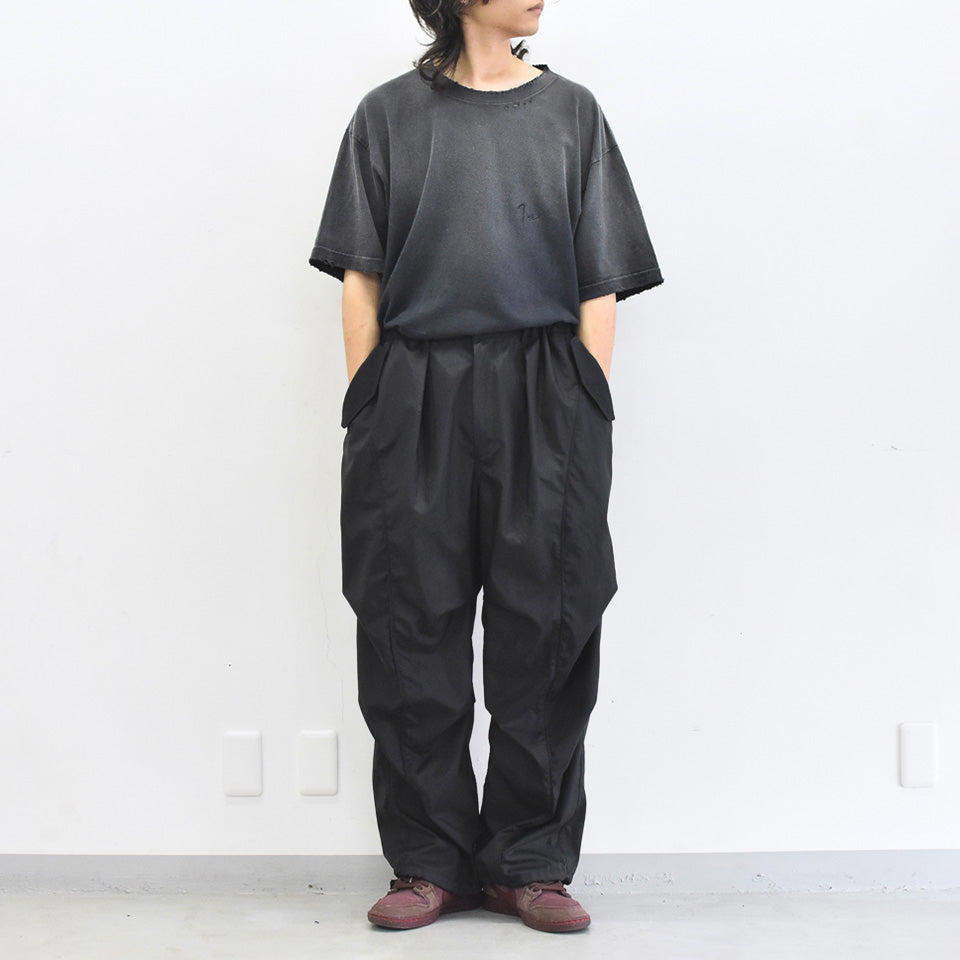 elephant TRIBAL fabrics / 3D Snow Camo Nylon Pants - BLACK