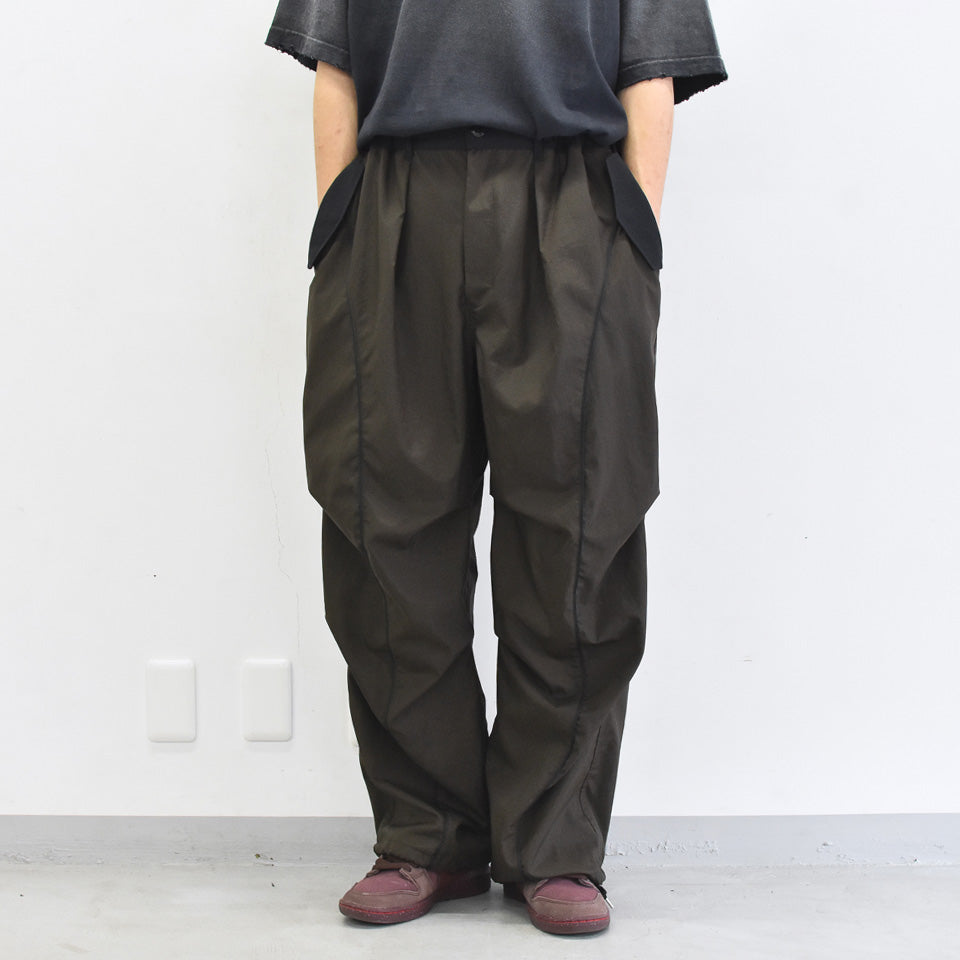 elephant TRIBAL fabrics / 3D Snow Camo Nylon Pants - BROWN