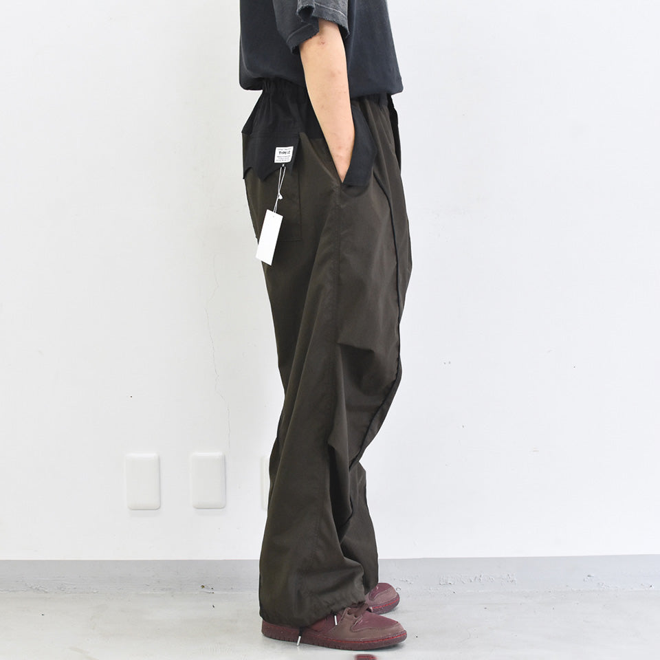 elephant TRIBAL fabrics / 3D Snow Camo Nylon Pants - BROWN