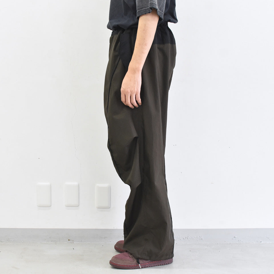 elephant TRIBAL fabrics / 3D Snow Camo Nylon Pants - BROWN