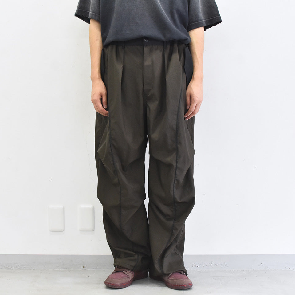 elephant TRIBAL fabrics / 3D Snow Camo Nylon Pants - BROWN
