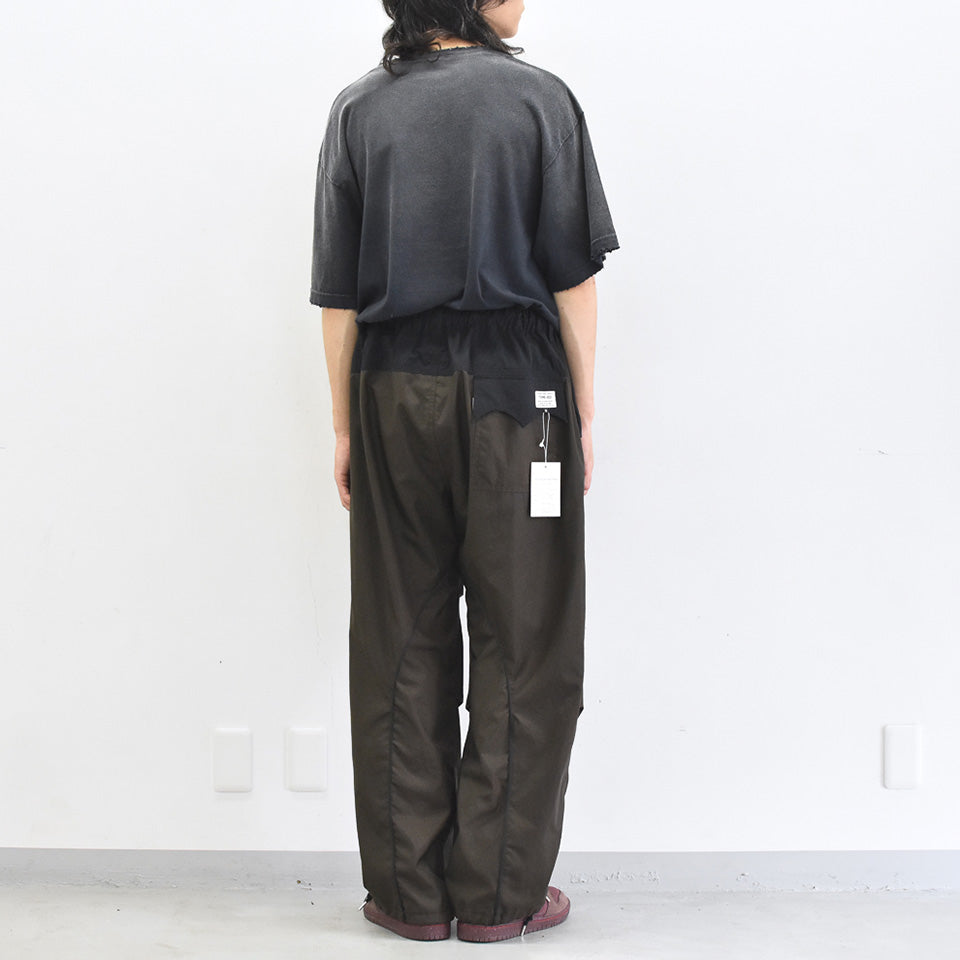 elephant TRIBAL fabrics / 3D Snow Camo Nylon Pants - BROWN